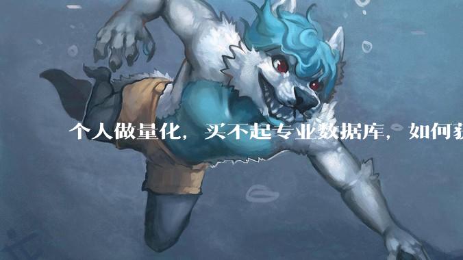 个人做量化，买不起专业数据库，如何获取 L2数据?