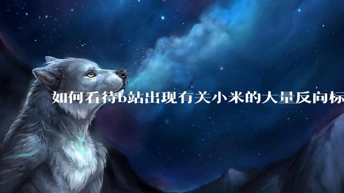 如何看待b站出现有关小米的大量反向标题，号称“薅千亿补贴”的现象？